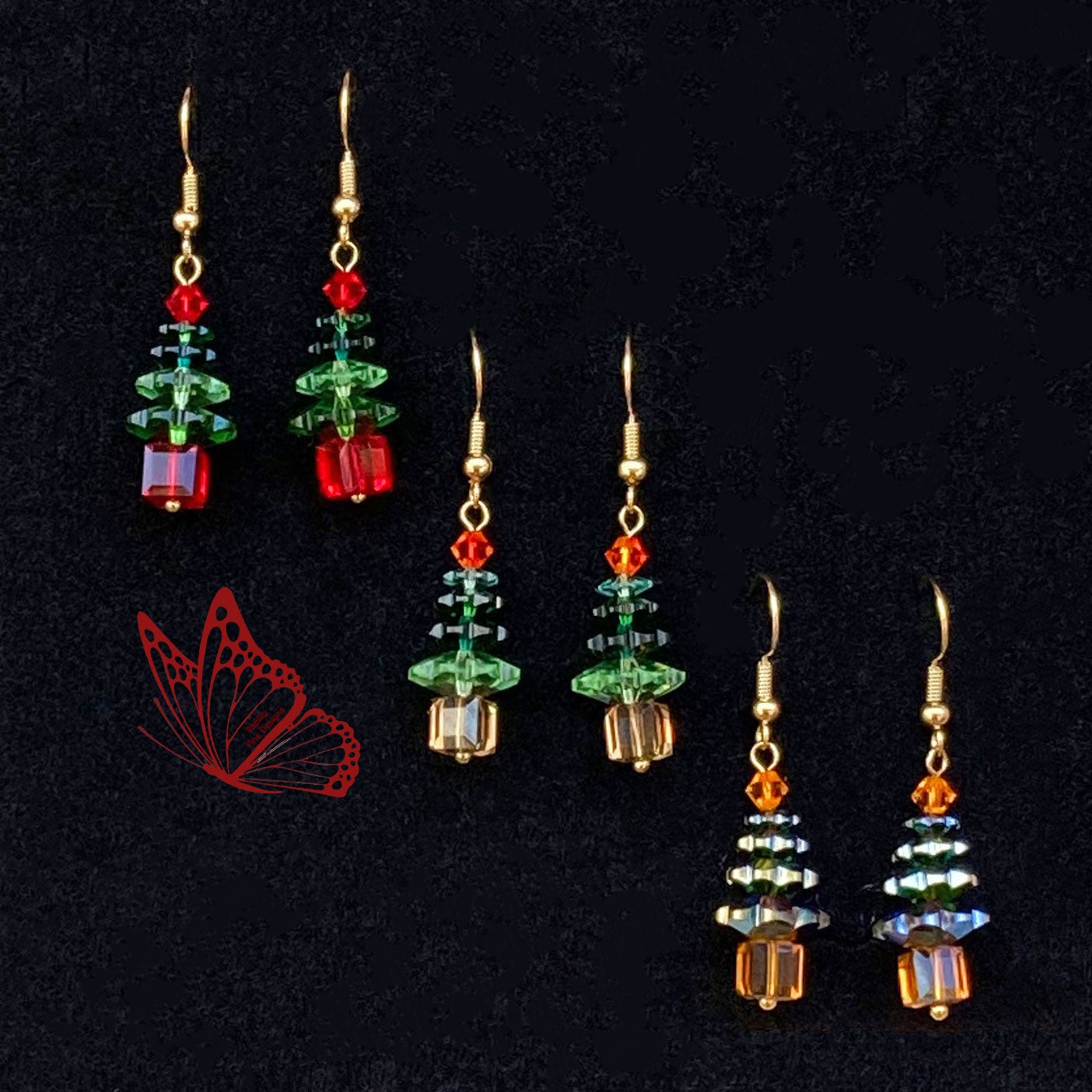 Crystal christmas earrings online