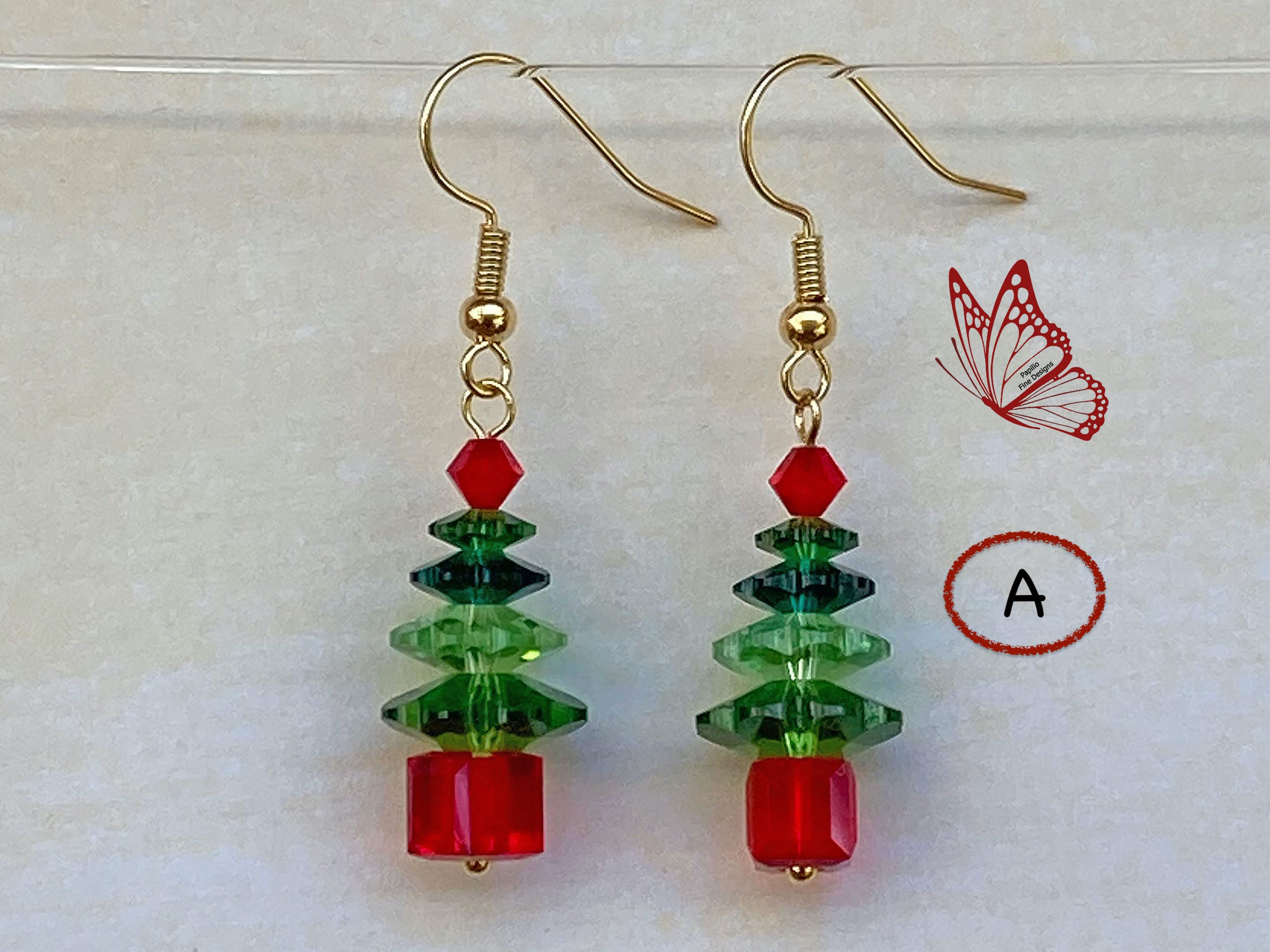 Crystal christmas earrings 2025
