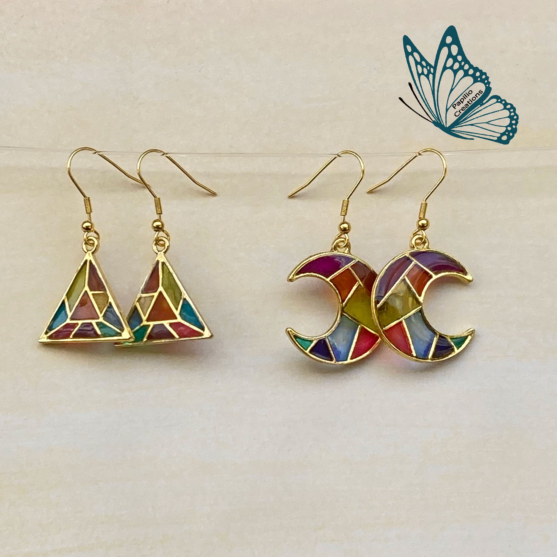 Geometric resin earrings shop